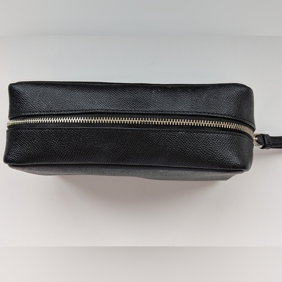 NWOT Coach Black Zippered  Leather Toiletry/Travel/Cosmetic/Case/Bag - Picture 8 of 12